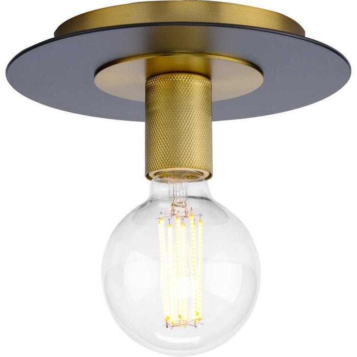 Progress Lighting P350247-109 One Light Flush Mount, Brushed Bronze