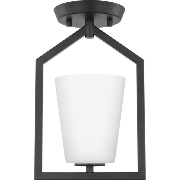 Progress Lighting P350259-31M One Light Semi Flush Mount, Matte Black