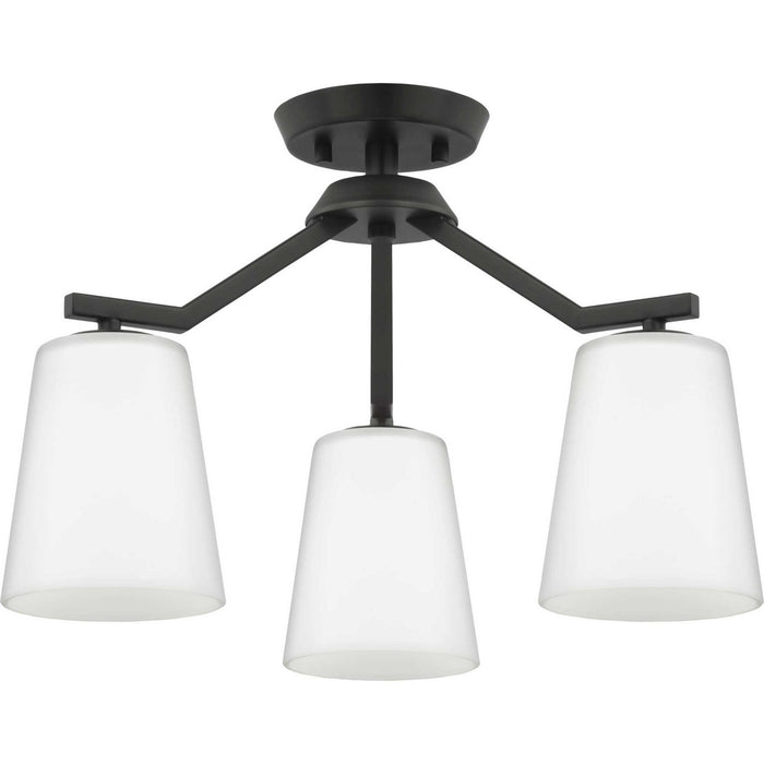 Progress Lighting P400342-31M Three Light Chandelier Conv, Matte Black