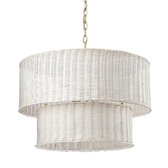 Golden 1084-6 BCB-WW Six Light Chandelier, Brushed Champagne Bronze