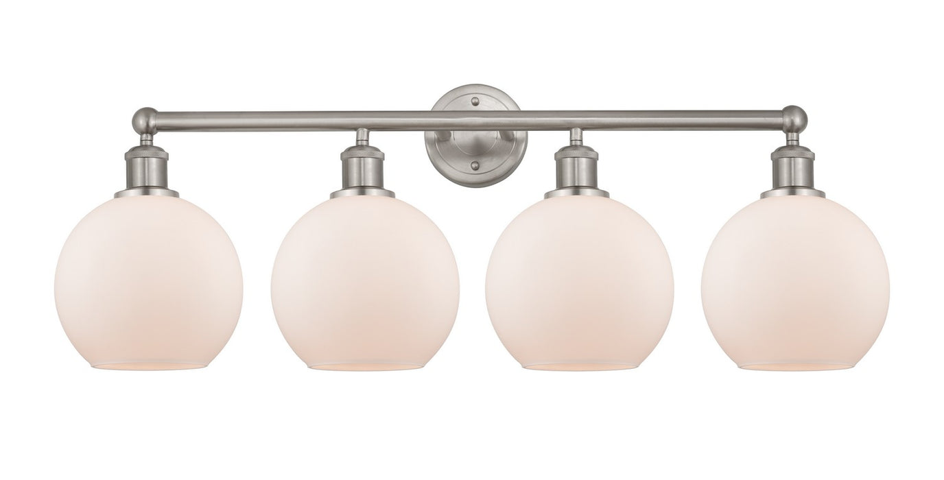 Innovations 616-4W-SN-G121-8 Four Light Bath Vanity, Satin Nickel