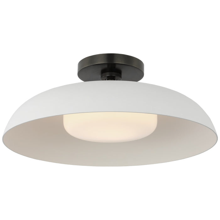 Visual Comfort Signature AL 4040BZ/WHT-WG LED Flush Mount, Bronze and White