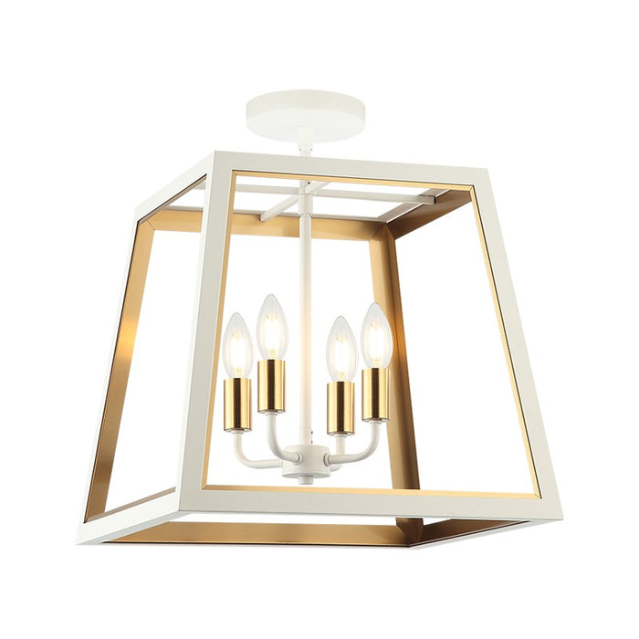 Matteo Lighting X72104WHAG Four Light Ceiling Mount