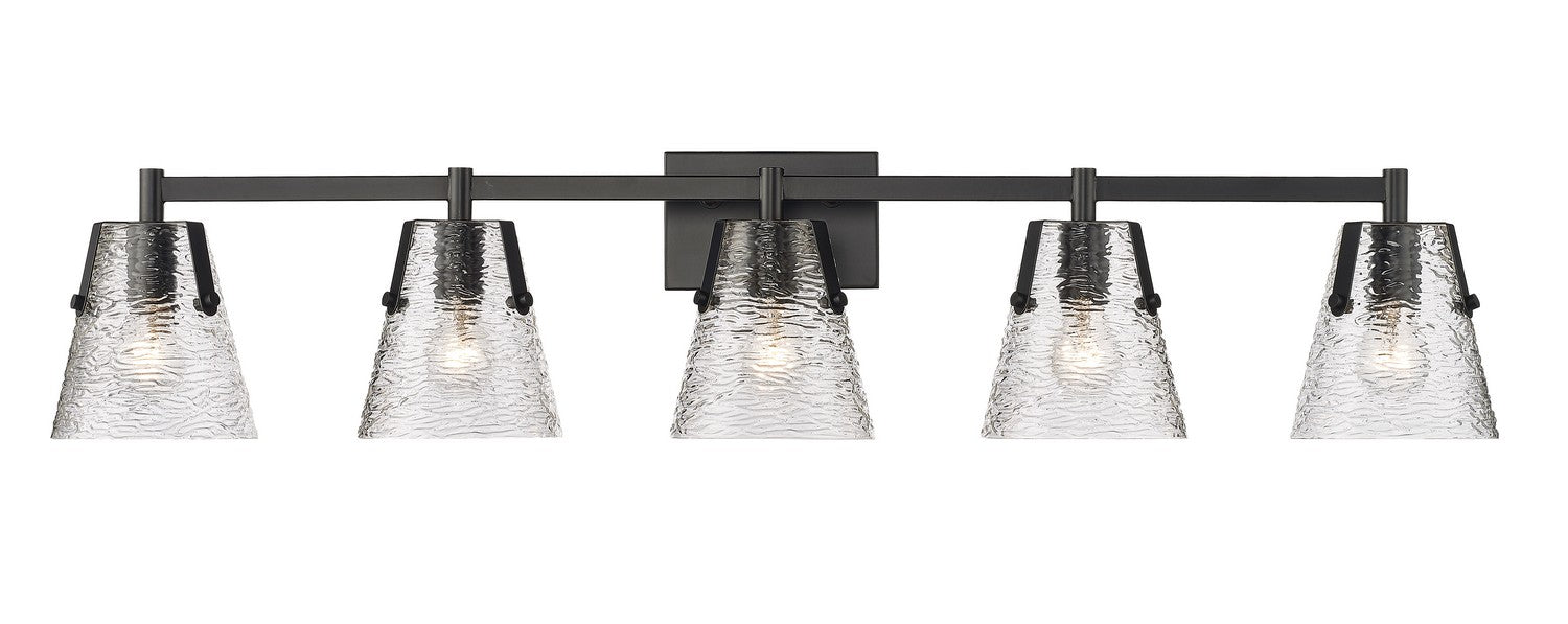 Z-Lite 1101-5V-MB Five Light Vanity, Matte Black