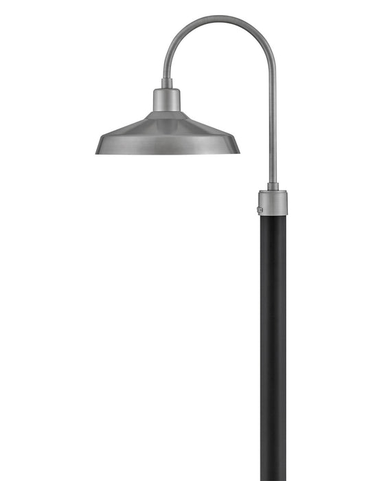 Hinkley 12071AL LED Post Top or Pier Mount Lantern, Antique Brushed Aluminum