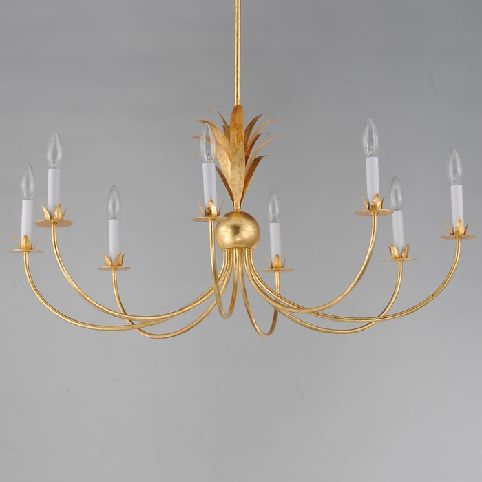 Maxim 2888GL Eight Light Chandelier, Gold Leaf