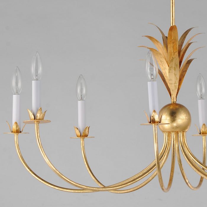 Maxim 2888GL Eight Light Chandelier, Gold Leaf