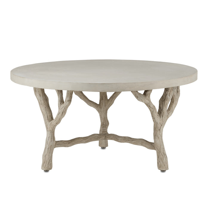 Currey and Company 2000-0031 Cocktail Table, Portland/Faux Bois