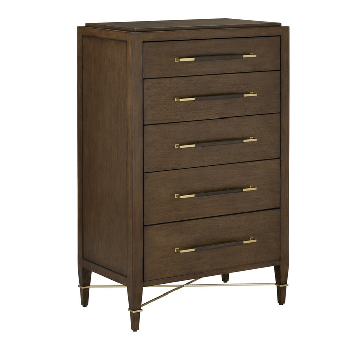 Currey and Company 3000-0249 Chest, Chanterelle/Coffee/Champagne
