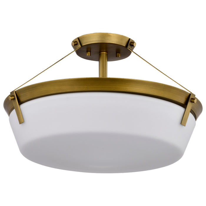 Nuvo Lighting 60-7752 Four Light Semi Flush Mount, Natural Brass