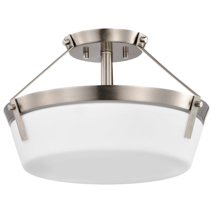 Nuvo Lighting 60-7763 Three Light Semi Flush Mount, Brushed Nickel