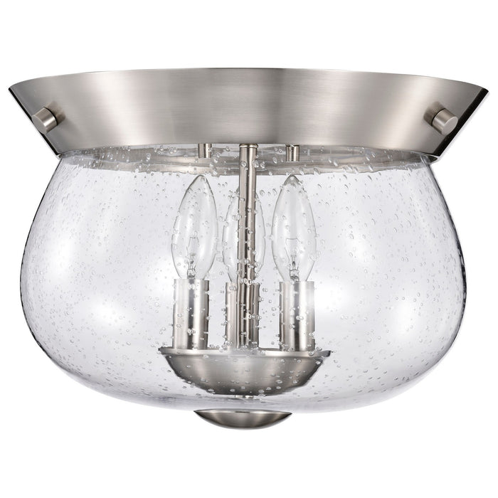 Nuvo Lighting 60-7808 Three Light Flush Mount, Brushed Nickel