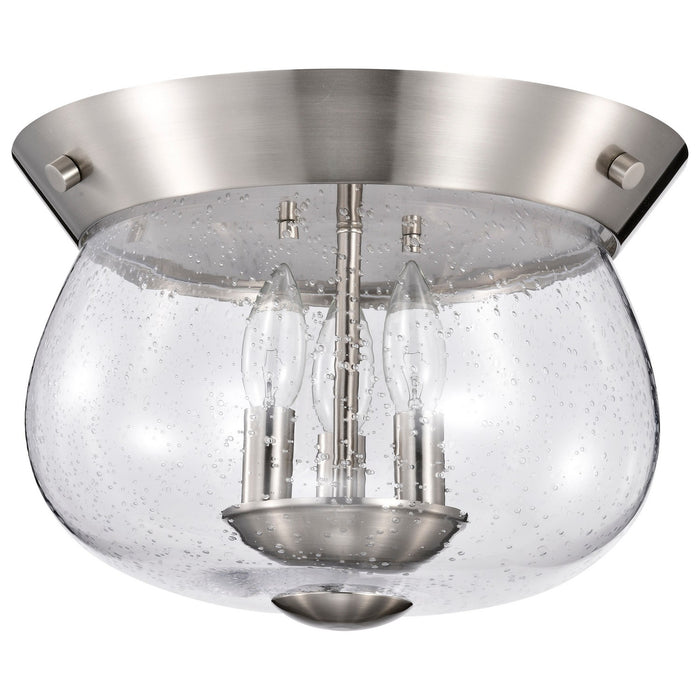 Nuvo Lighting 60-7808 Three Light Flush Mount, Brushed Nickel