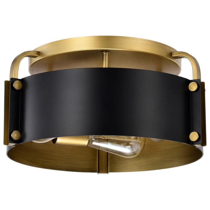 Nuvo Lighting 60-7840 Three Light Semi Flush Mount, Matte Black