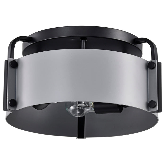 Nuvo Lighting 60-7850 Three Light Semi Flush Mount, Matte Gray