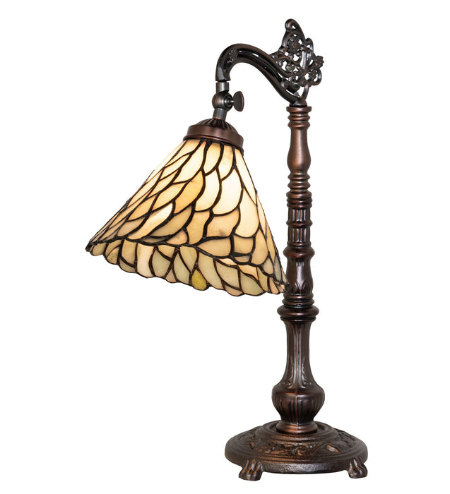 Meyda Tiffany 104299 One Light Table Lamp, Mahogany Bronze
