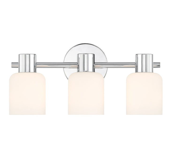 Lighting One E V6-L8-9022-3-11 Three Light Bathroom Vanity, Chrome