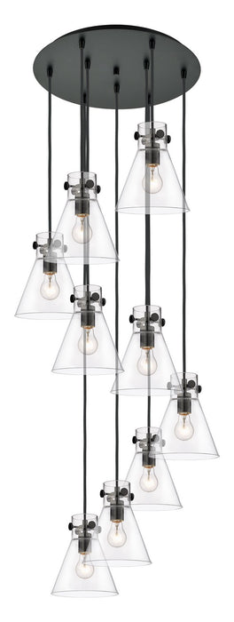 Innovations 119-410-1PS-BK-G411-8CL Nine Light Pendant, Matte Black