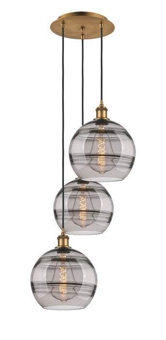 Innovations 113B-3P-BB-G556-10SM Three Light Pendant, Brushed Brass