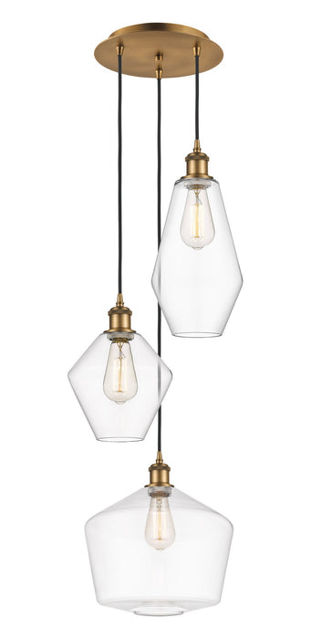 Innovations 113B-3P-BB-G652-MU Three Light Pendant, Brushed Brass