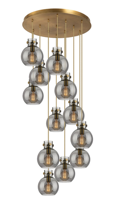 Innovations 126-410-1PS-BB-G410-8SM 12 Light Pendant, Brushed Brass