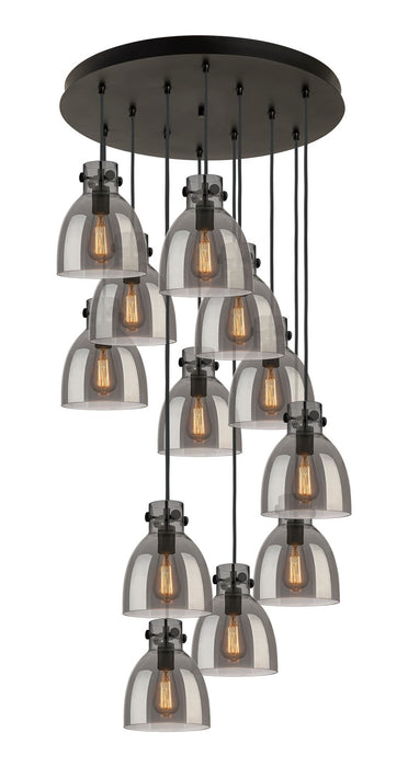 Innovations 126-410-1PS-BK-G412-8SM 12 Light Pendant, Matte Black