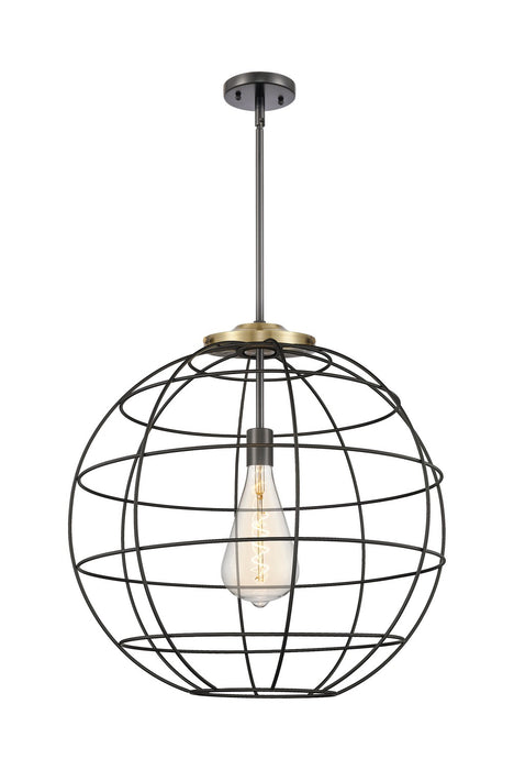 Innovations 221-1S-BAB-CE-22-BK One Light Pendant, Black Antique Brass