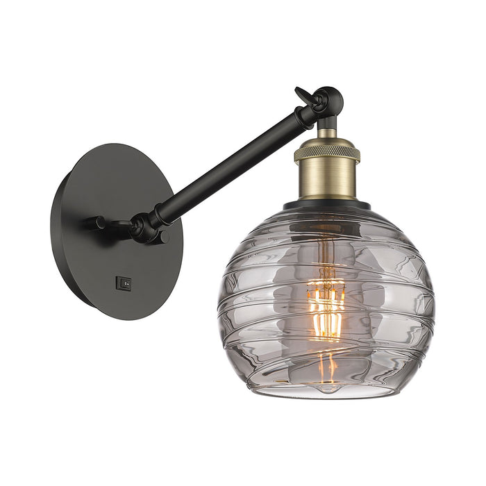 Innovations 317-1W-BAB-G1213-6SM One Light Wall Sconce, Black Antique Brass
