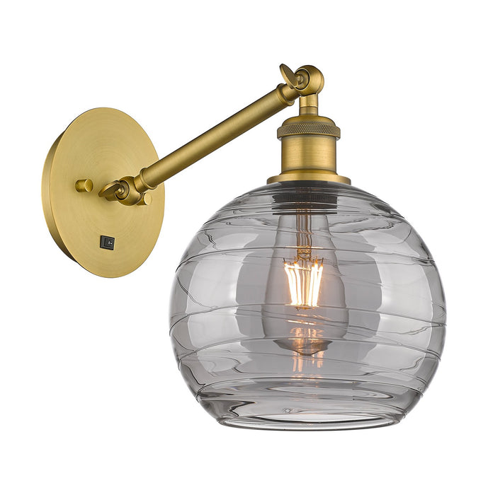 Innovations 317-1W-BB-G1213-8SM One Light Wall Sconce, Brushed Brass