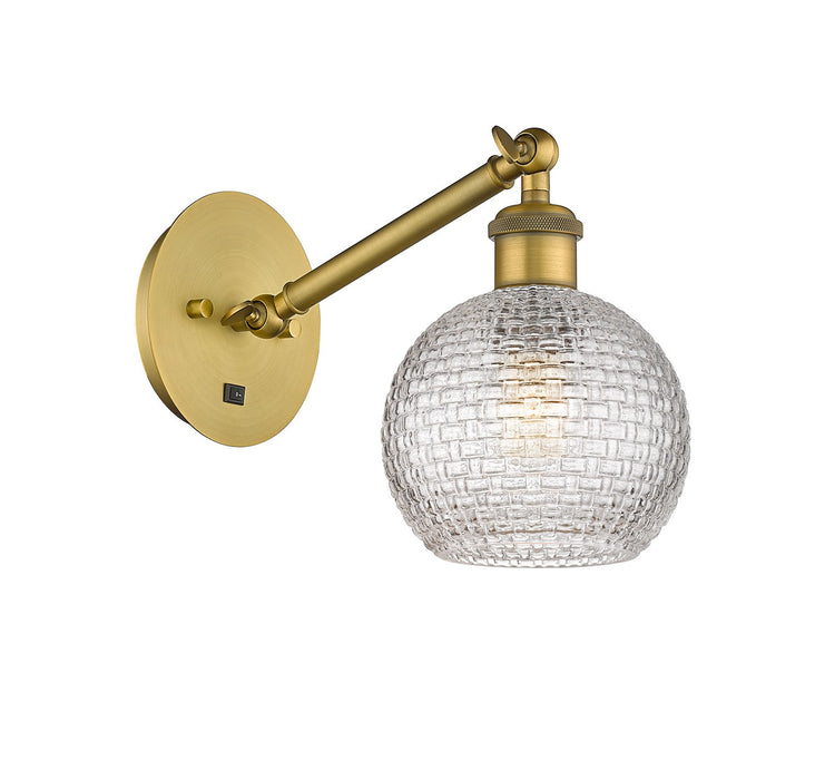 Innovations 317-1W-BB-G122C-6CL One Light Wall Sconce, Brushed Brass