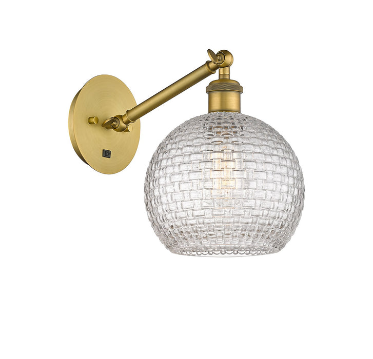 Innovations 317-1W-BB-G122C-8CL One Light Wall Sconce, Brushed Brass