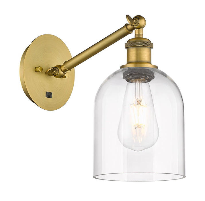 Innovations 317-1W-BB-G558-6CL One Light Wall Sconce, Brushed Brass