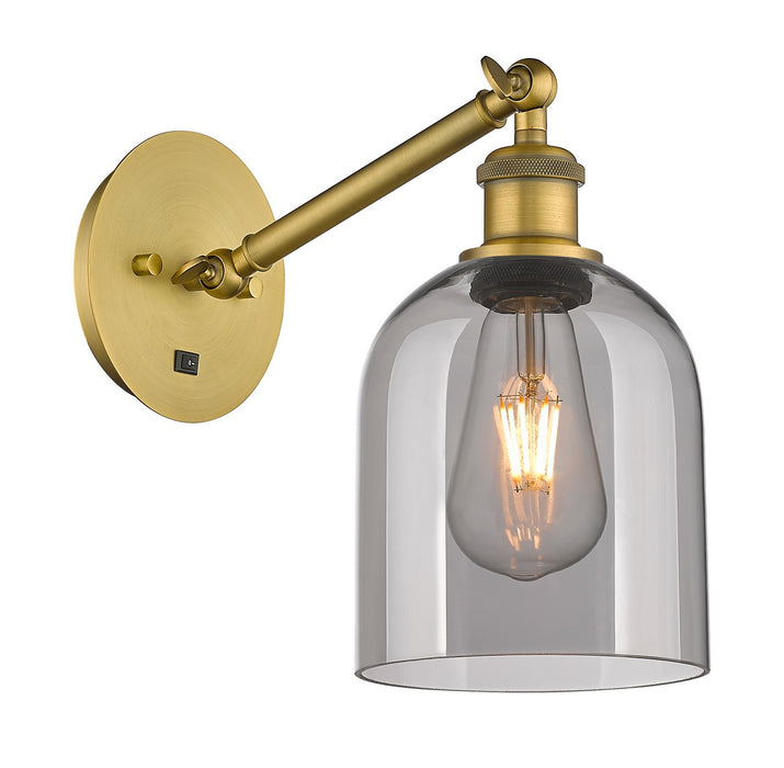 Innovations 317-1W-BB-G558-6SM One Light Wall Sconce, Brushed Brass