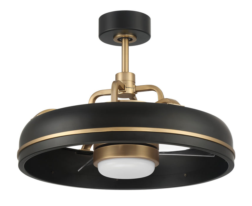 Craftmade TYL24FBSB3 20"Ceiling Fan, Flat Black/Satin Brass