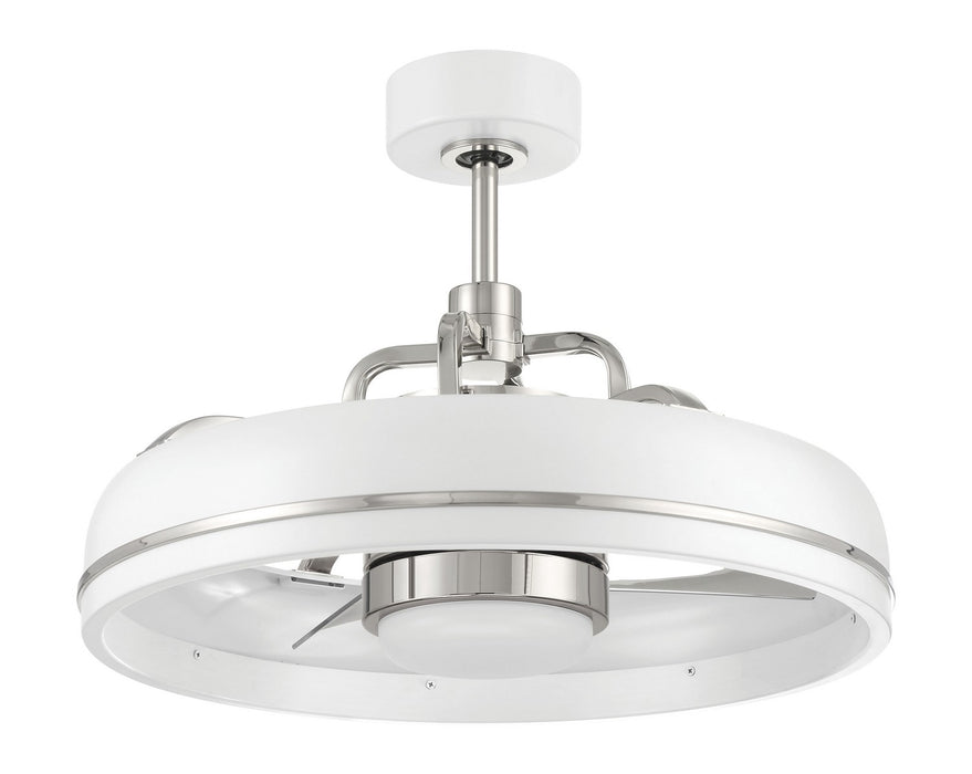 Craftmade TYL24WPLN3 20"Ceiling Fan, White/Polished Nickel