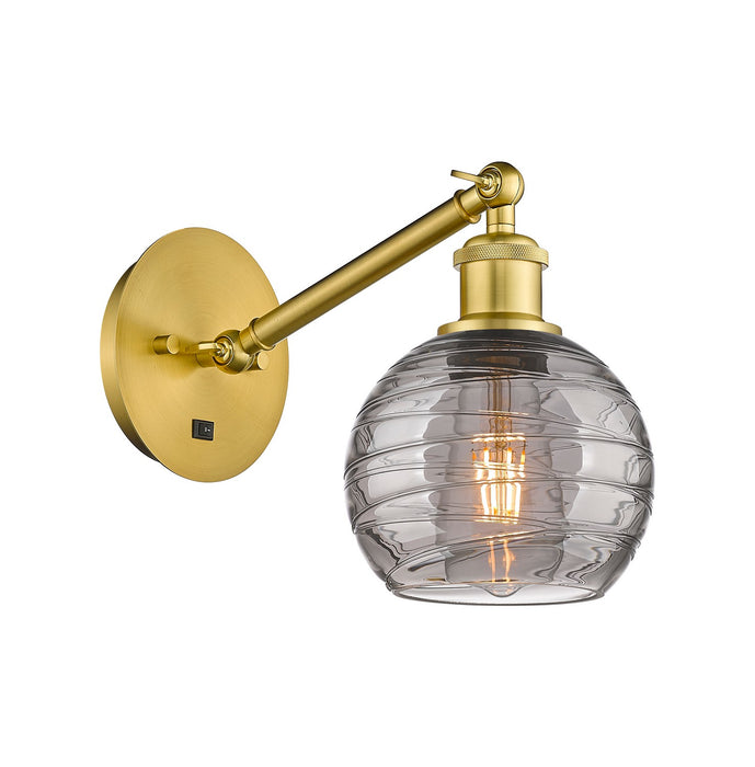 Innovations 317-1W-SG-G1213-6SM One Light Wall Sconce, Satin Gold