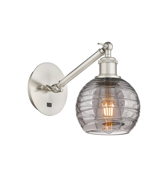 Innovations 317-1W-SN-G1213-6SM One Light Wall Sconce, Brushed Satin Nickel