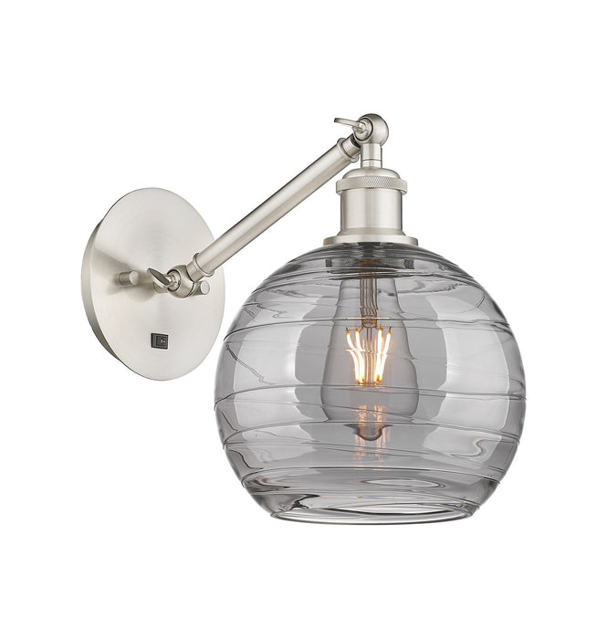 Innovations 317-1W-SN-G1213-8SM One Light Wall Sconce, Brushed Satin Nickel