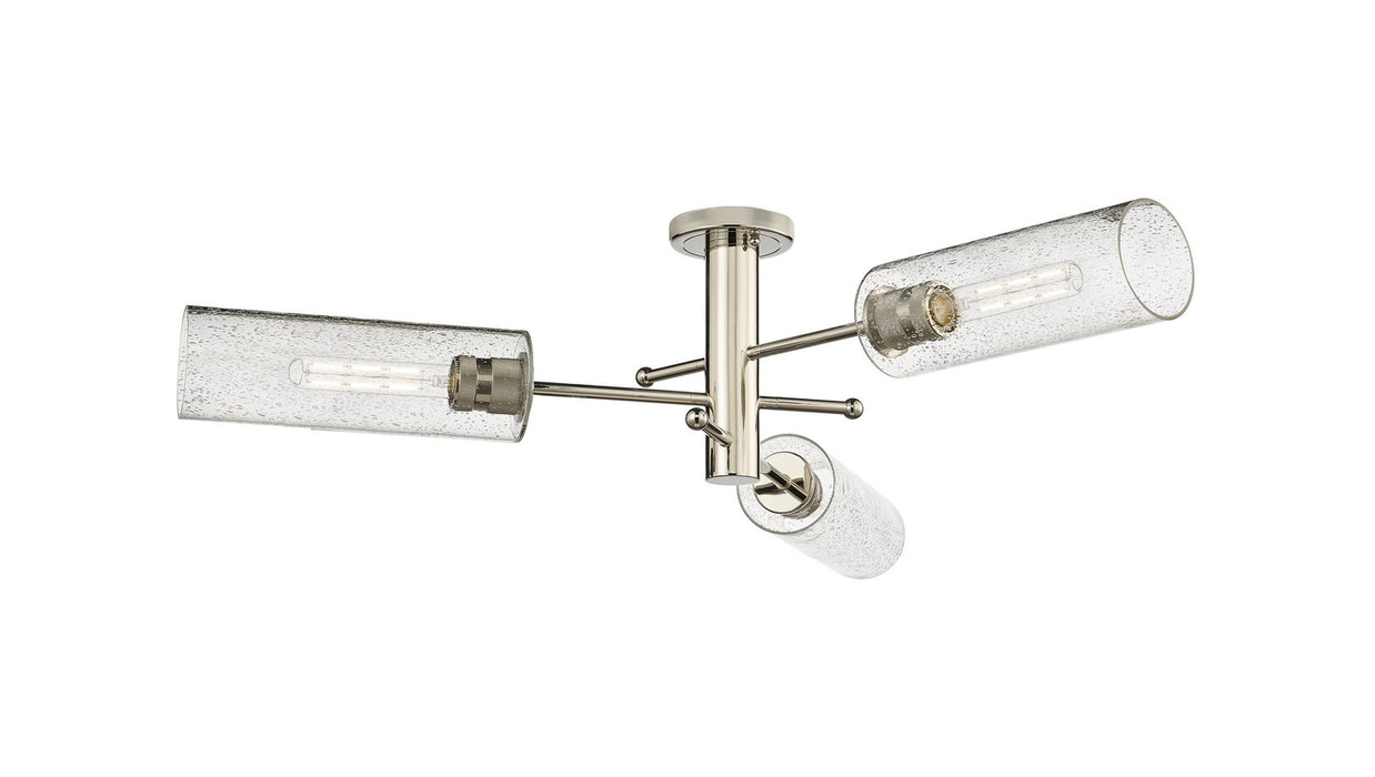 Innovations 434-3F-PN-G434-12SDY LED Flush Mount, Polished Nickel