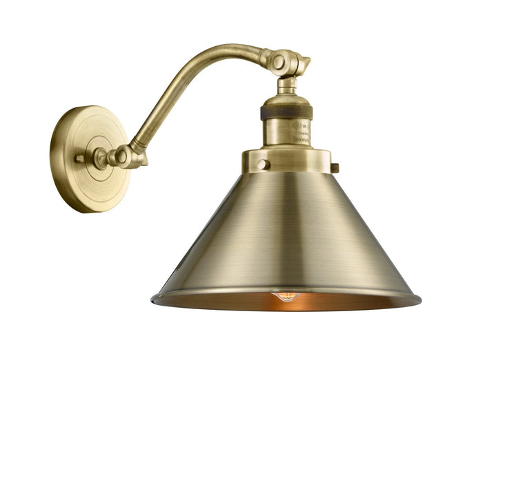 Innovations 515-1W-AB-M10-AB One Light Wall Sconce, Antique Brass