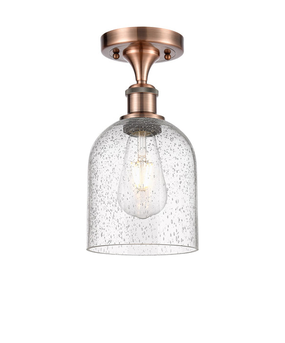 Innovations 516-1C-AC-G558-6SDY One Light Semi-Flush Mount, Antique Copper