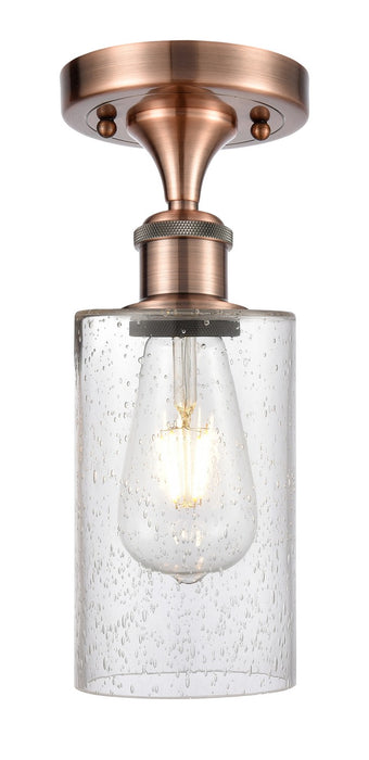 Innovations 516-1C-AC-G804 One Light Semi-Flush Mount, Antique Copper