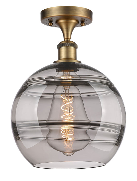 Innovations 516-1C-BB-G556-10SM One Light Semi-Flush Mount, Brushed Brass