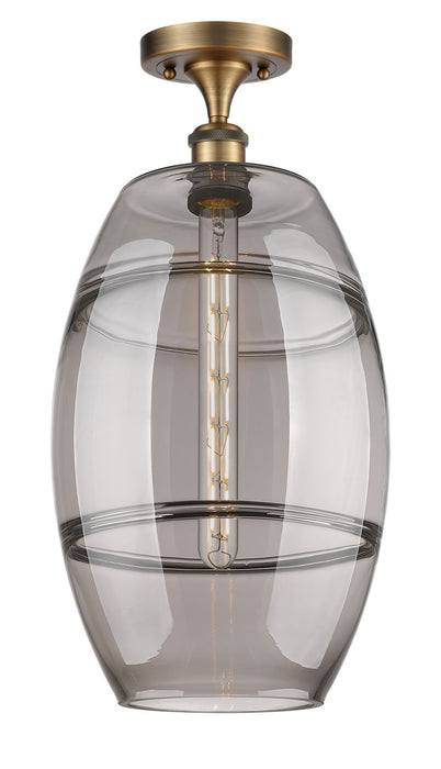 Innovations 516-1C-BB-G557-10SM One Light Semi-Flush Mount, Brushed Brass