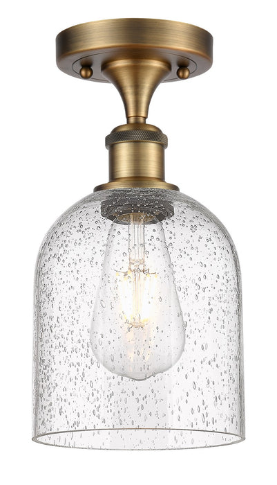 Innovations 516-1C-BB-G558-6SDY One Light Semi-Flush Mount, Brushed Brass