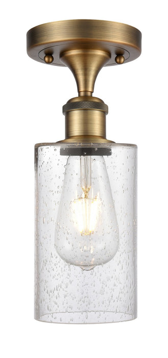 Innovations 516-1C-BB-G804 One Light Semi-Flush Mount, Brushed Brass