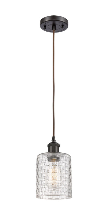 Innovations 516-1P-OB-G112C-5CL One Light Mini Pendant, Oil Rubbed Bronze