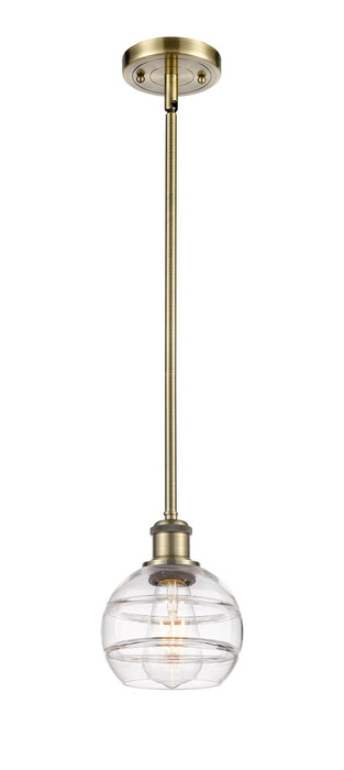 Innovations 516-1S-AB-G556-6CL One Light Mini Pendant, Antique Brass