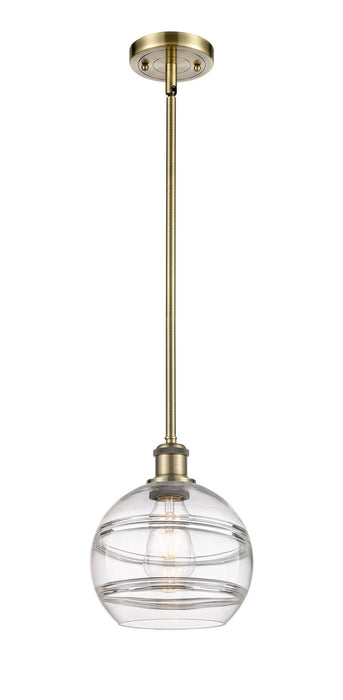 Innovations 516-1S-AB-G556-8CL One Light Mini Pendant, Antique Brass