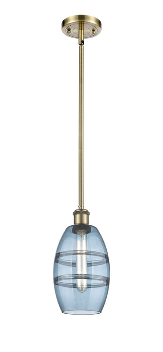 Innovations 516-1S-AB-G557-6BL One Light Mini Pendant, Antique Brass